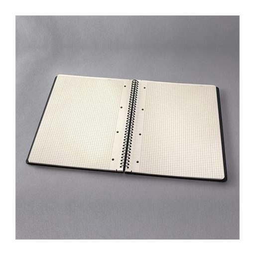 Spirálfüzet, exkluzív, A4, kockás, 80 lap, keményfedeles, SIGEL "Conceptum", fekete