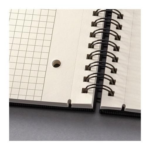 Spirálfüzet, exkluzív, A4, kockás, 80 lap, keményfedeles, SIGEL "Conceptum", fekete