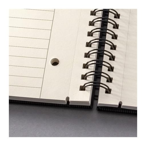 Spirálfüzet, exkluzív, A4, vonalas, 80 lap, keményfedeles, SIGEL "Conceptum", fekete