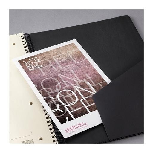 Spirálfüzet, exkluzív, A4, vonalas, 80 lap, keményfedeles, SIGEL "Conceptum", fekete