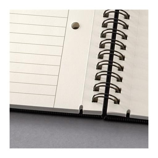 Spirálfüzet, exkluzív, A5, vonalas, 80 lap, keményfedeles, SIGEL "Conceptum", fekete