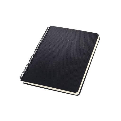 Spirálfüzet, exkluzív, A5, vonalas, 80 lap, keményfedeles, SIGEL "Conceptum", fekete