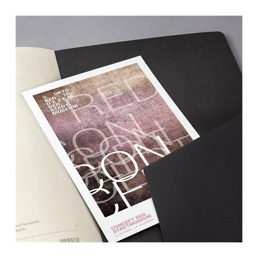 Füzet, exkluzív, A5, vonalas, 32 lap, puhafedeles, SIGEL "Conceptum", fekete