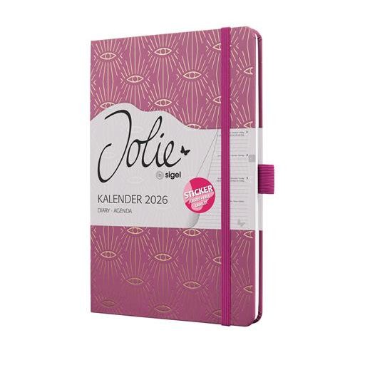 Naptár, A5, heti, 2026, kemény borító, SIGEL "Jolie", Mystic Mauve
