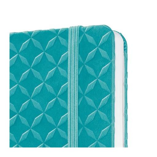 Jegyzetfüzet, exkluzív, 95x150 mm, vonalas, 87 lap, keményfedeles, SIGEL "Jolie", türkiz