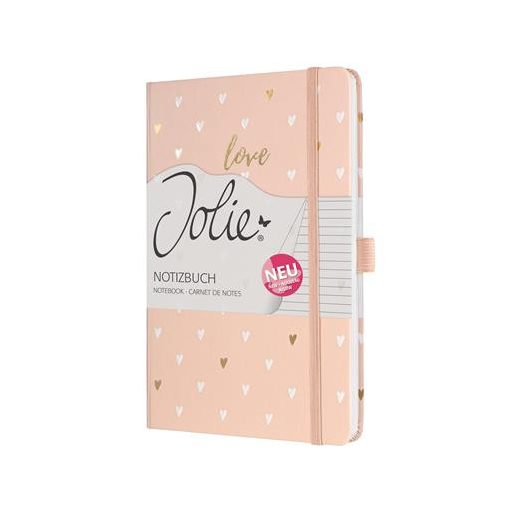 Jegyzetfüzet, exkluzív, 135x203 mm, vonalas, 87 lap, keményfedeles, SIGEL "Jolie", Rose Love