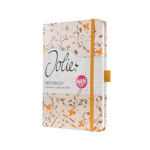 Jegyzetfüzet, exkluzív, 135x203 mm, vonalas, 87 lap, keményfedeles, SIGEL "Jolie" Bloom Orange