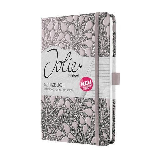 Jegyzetfüzet, exkluzív, A5, vonalas, 87 lap, keményfedeles, SIGEL "Jolie Enchanted Heart"