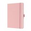 Jegyzetfüzet, exkluzív, A5, vonalas, 96 lap, keményfedeles, SIGEL "Jolie", világos rózsaszín