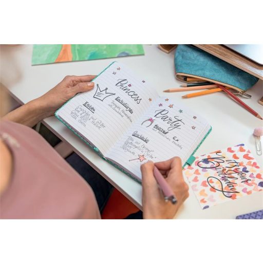 Jegyzetfüzet, exkluzív, A5, vonalas, 96 lap, keményfedeles, SIGEL "Jolie", mentazöld