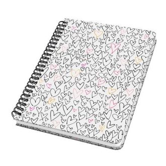   Spirálfüzet, 162x215 mm, pontrácsos, 60 lap, keményfedeles, SIGEL "Jolie", Wild Hearts