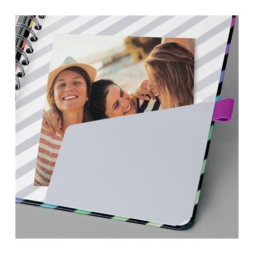 Spirálfüzet, 168x215 mm, pontrácsos, 120 lap, keményfedeles, SIGEL "Jolie", Good Vibes, black