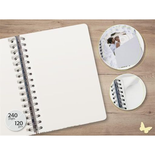 Spirálfüzet, 168x215 mm, sima, 120 lap, keményfedeles, SIGEL "Jolie Eucalyptus Day"