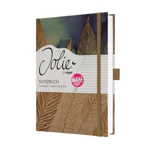 Jegyzetfüzet, exkluzív, A5, vonalas, 96 lap, keményfedeles, SIGEL "Jolie Pure Feathers"