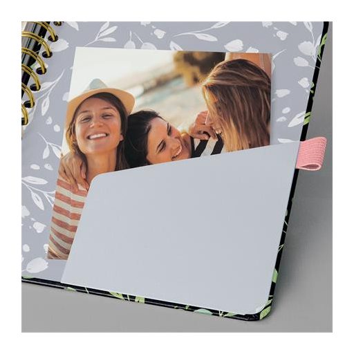 Naptár, A5, heti, dátumozatlan, kemény borító, SIGEL "Jolie", Flower Love