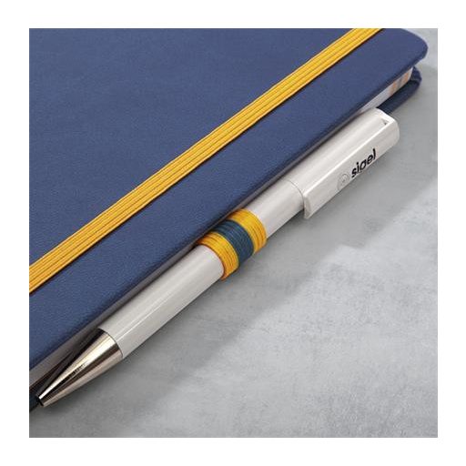 Naptár, A5, heti, 2026, kemény borító, SIGEL "Linescape", kék-sárga