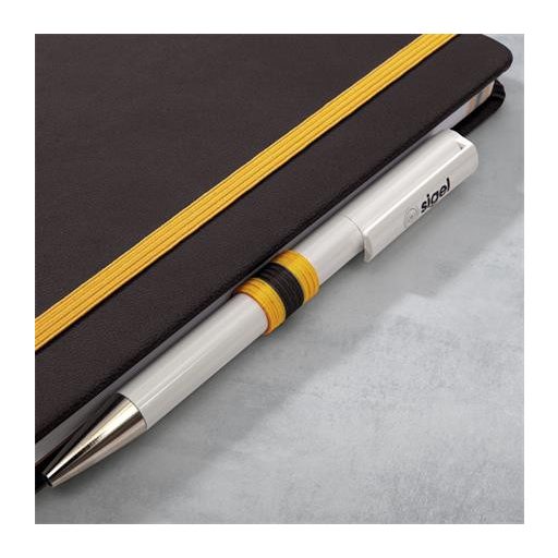 Naptár, A5, heti, 2026, kemény borító, SIGEL "Linescape", szürke-sárga