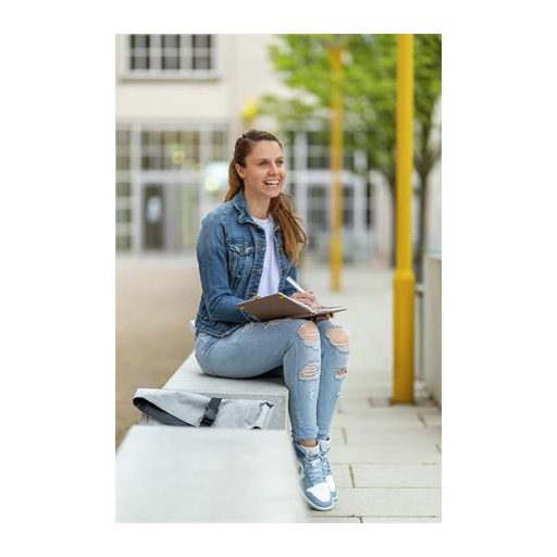 Naptár, A5, heti, 2026, kemény borító, SIGEL "Linescape", szürke-sárga