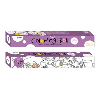   Színező tekercs, öntapadó, 31x355 cm, STICK N, vidám falu