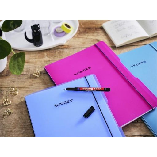 Alkoholos marker, OHP, 0,6 mm, EDDING "141 F", fekete