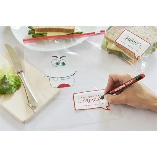 Alkoholos marker, OHP, 0,6 mm, EDDING "141 F", piros