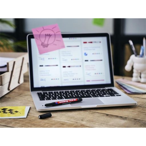 Alkoholos marker, OHP, 1 mm, EDDING "142 M", fekete