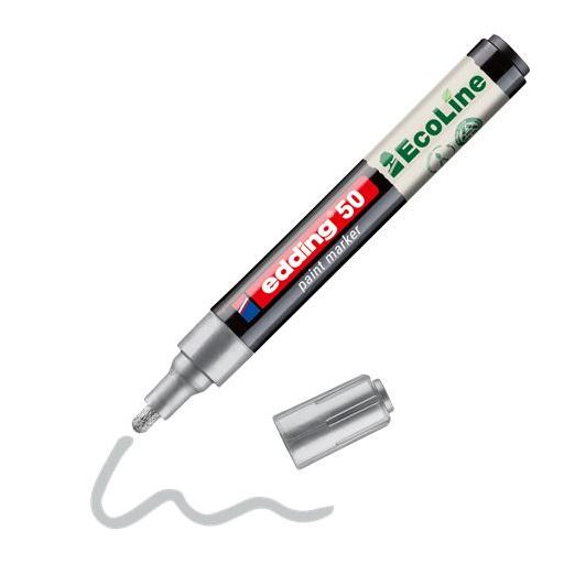 Lakkmarker, 2-3 mm, EDDING "50", ezüst