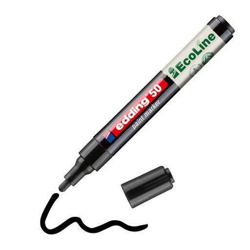 Lakkmarker, 2-3 mm, EDDING "50", fekete