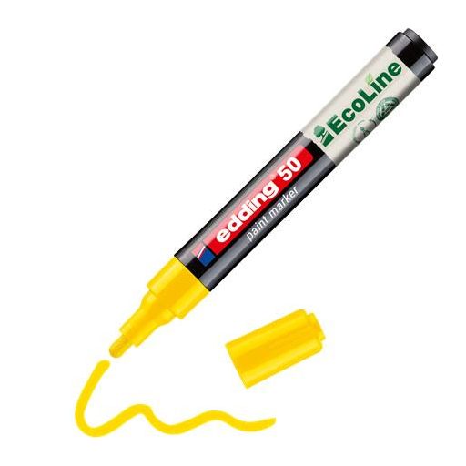 Lakkmarker, 2-3 mm, EDDING "50", sárga