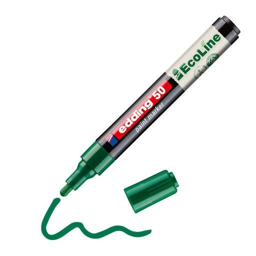 Lakkmarker, 2-3 mm, EDDING "50", zöld