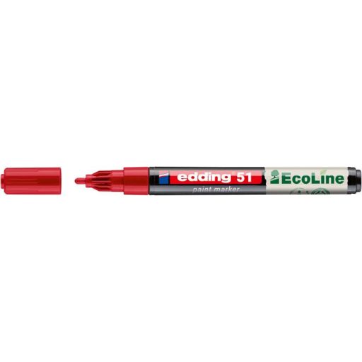 Lakkmarker, 1-2 mm, EDDING "51", piros