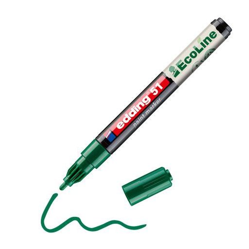 Lakkmarker, 1-2 mm, EDDING "51", zöld