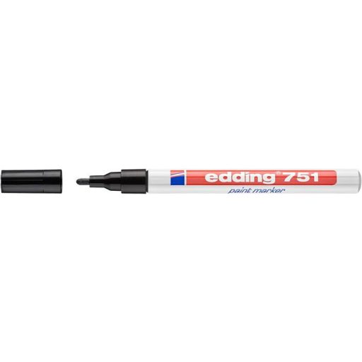 Lakkmarker, 1-2 mm, EDDING "751", fekete