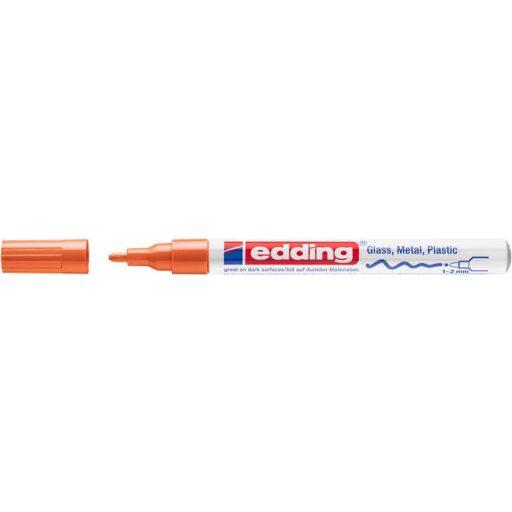 Lakkmarker, 1-2 mm, EDDING "751", narancssárga