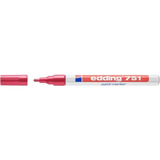 Lakkmarker, 1-2 mm, EDDING "751", piros