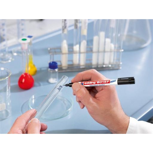 Laboratóriumi marker, 0,75 mm, kúpos, EDDING "8015", fekete