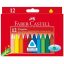 Zsírkréta, háromszögletű, FABER-CASTELL , 12 különböző szín