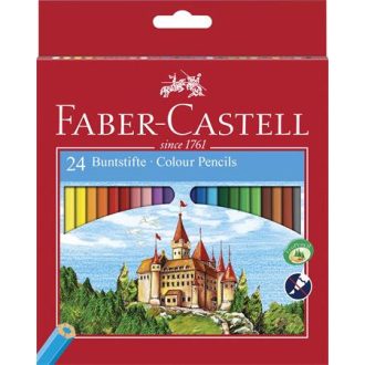   Színes ceruza készlet, hatszögletű, FABER-CASTELL "Classic", 24 különböző szín