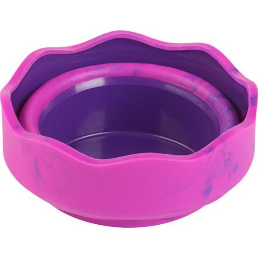 Ecsettál, műanyag, FABER-CASTELL "Click&Go", rózsaszín