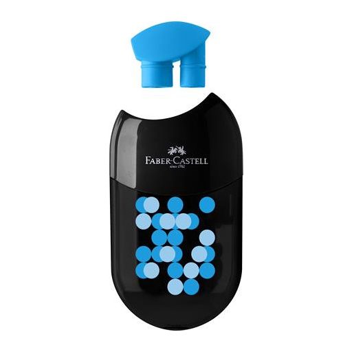 Hegyező display, kétlyukú, 2 tartályos, FABER-CASTELL, vegyes színek