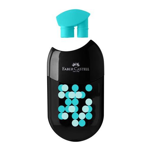 Hegyező display, kétlyukú, 2 tartályos, FABER-CASTELL, vegyes színek