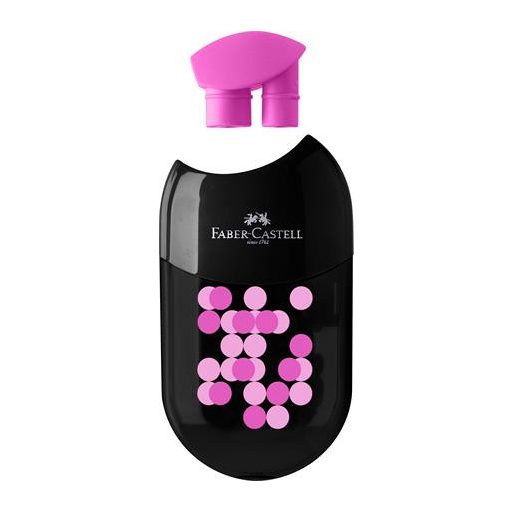 Hegyező display, kétlyukú, 2 tartályos, FABER-CASTELL, vegyes színek