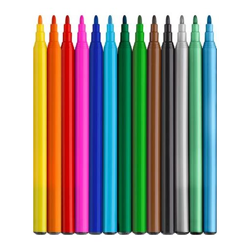 Filctoll készlet, FABER-CASTELL "Dinoszaurusz" 10 különböző szín + 3 metál