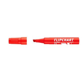   Flipchart marker, 1-4 mm, vágott, ICO "Artip 12", piros