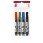 Alkoholos marker készlet, 1-4 mm, vágott, ICO "Permanent 12 XXL", 4 különböző szín