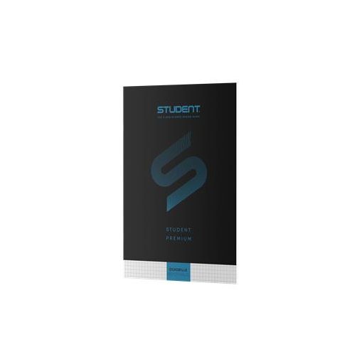 Füzet, tűzött, A4, kockás, 32 lap, ICO "Student Premium", "87-32", fekete