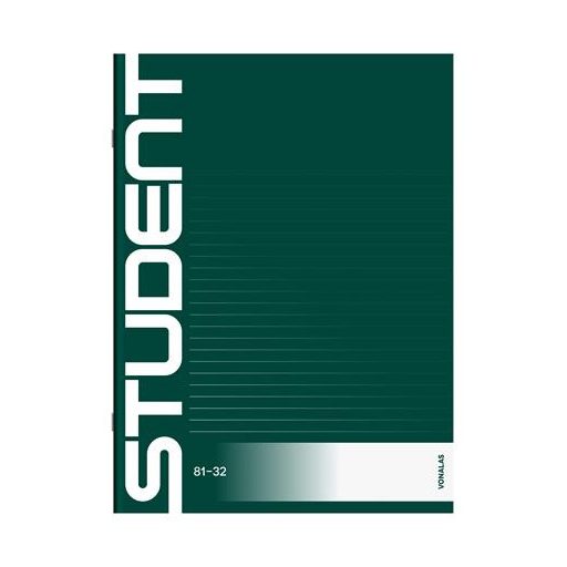 Füzet, tűzött, A4, vonalas, 32 lap, ICO "Student", "81-32"