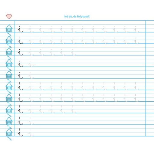 Füzet, tűzött, 235x280 mm, álló, 32 lap, 1. osztály, ICO "Süni Meixner", előnyomott