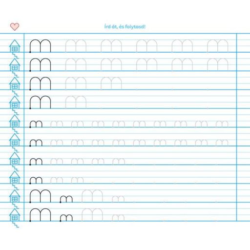 Füzet, tűzött, 235x280 mm, álló, 32 lap, 1. osztály, ICO "Süni Meixner", előnyomott