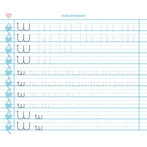 Füzet, tűzött, 235x280 mm, álló, 32 lap, 1. osztály, ICO "Süni Meixner", előnyomott